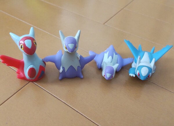 送料込み!ポケモンキッズ ラティアス・ラティオス・メガラティアス・メガラティオス4個セット メガ進化/指人形/フィギュア ソフビ