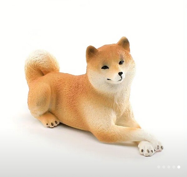 犬のフィギュア 柴犬C 足クロス 12cm 犬の雑貨 HANAKO