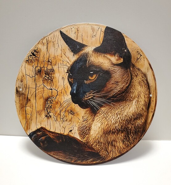 猫の壁飾り メタルウォールアート シャム猫F 猫の雑貨 HANAKO