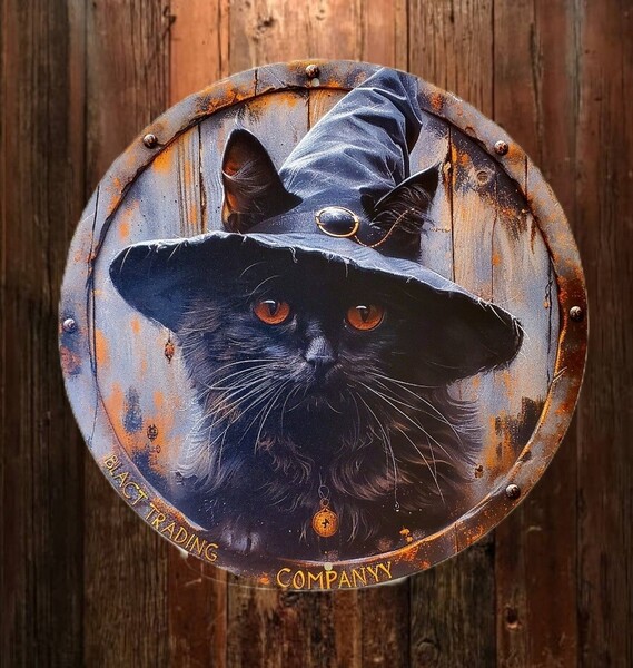 猫の壁飾り メタルウォールアート 黒猫J 猫の雑貨 HANAKO