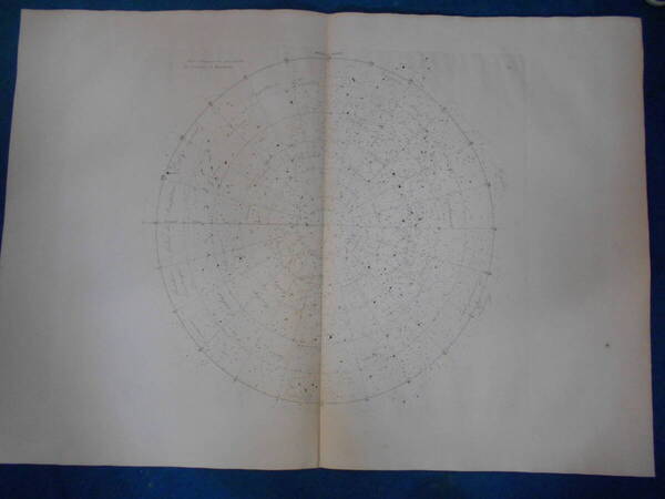 即決1913年『フラマリオン星図24』天球図、天文アンティーク 星図、フランス星座早見盤Astronomy, Star map, Planisphere, Celestial atlas