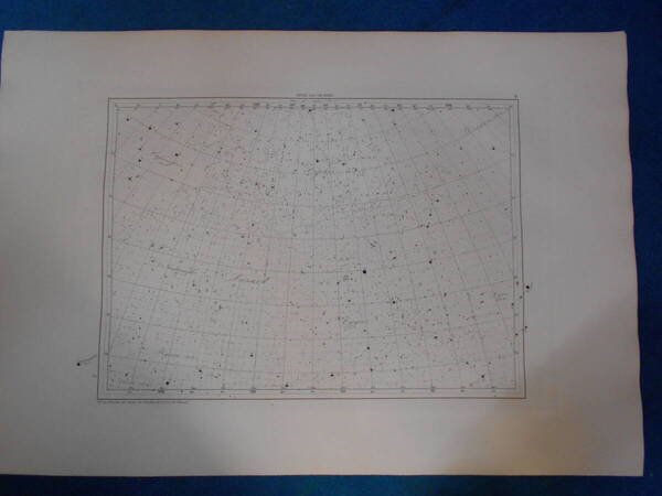 即決1913年『フラマリオン星図8』天球図、天文アンティーク 星図、フランス星座早見盤Astronomy, Star map, Planisphere, Celestial atlas