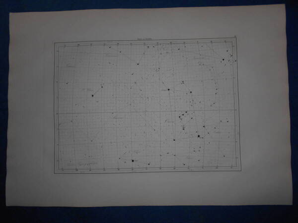 即決1913年『フラマリオン星図21』天球図、天文アンティーク 星図、フランス星座早見盤Astronomy, Star map, Planisphere, Celestial atlas