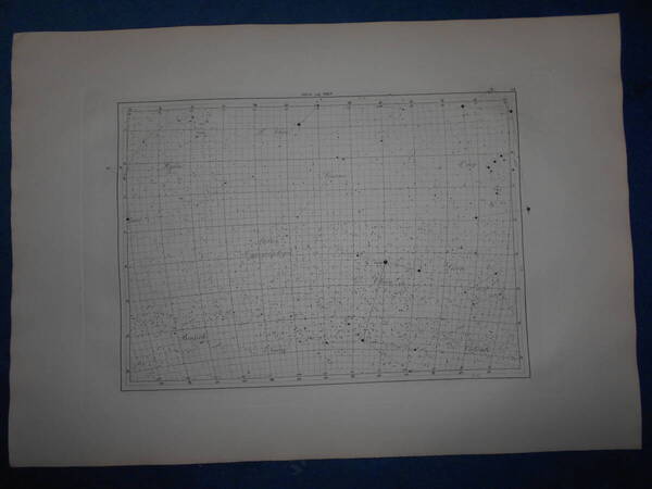 即決1913年『フラマリオン星図22』天球図、天文アンティーク 星図、フランス星座早見盤Astronomy, Star map, Planisphere, Celestial atlas