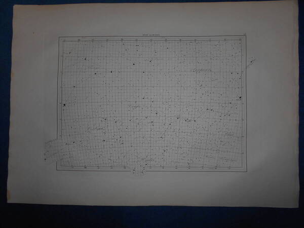 即決1913年『フラマリオン星図23』天球図、天文アンティーク 星図、フランス星座早見盤Astronomy, Star map, Planisphere, Celestial atlas