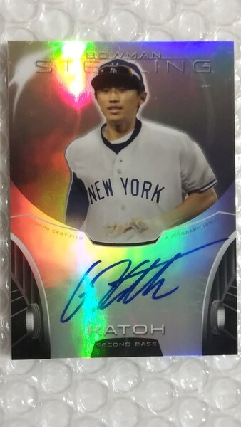 送料込即決 150枚限定 2013 Topps Bowman Sterling Prospect Autographs Refracter BCAP-GK Gosuke Katoh 加藤豪将