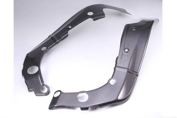 CA-151 YAMAHA YZF-R6 2017-2021 ドライカーボン フレームカバー 左右セット 綾織艶あり 100%carbon