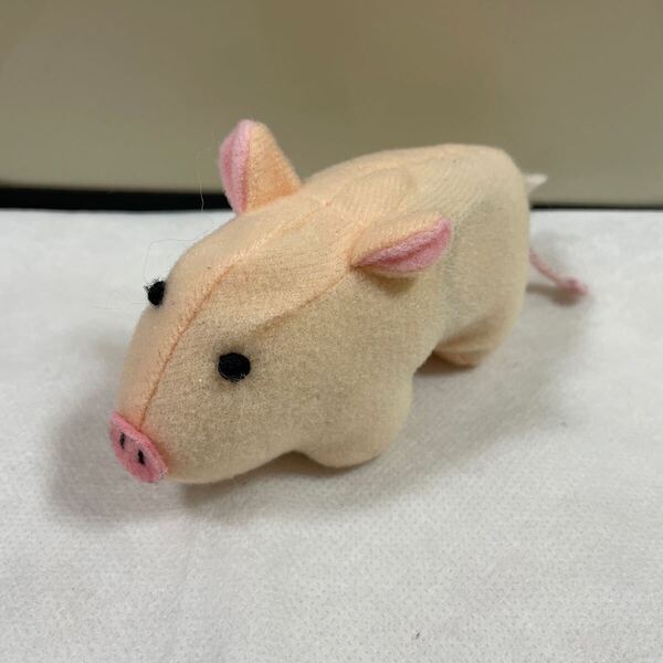 ブタのぬいぐるみ人形☆マグネット付き レトロ マスコット