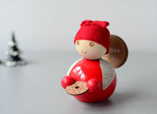 未使用品 フィンランド製 Aarikka Tonttu Ruistonttu60 10cm高 アーリッカ トントゥ クリスマスの妖精フィギュア オブジェ 北欧 ig4231