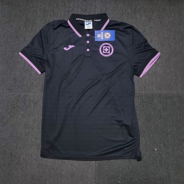 新品 ホマ サッカーポロ クルス・アスル ポロシャツ トレーニングユニフォーム ブラック ピンク M