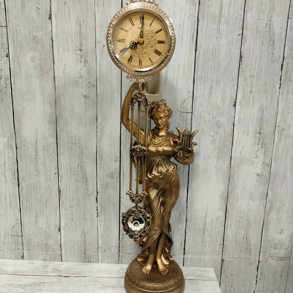 置時計 クォーツ時計 振子時計 セイコー ベル付き 中古 高さ 約46.5cm SEIKO 札幌市厚別区 厚別店 - 置時計