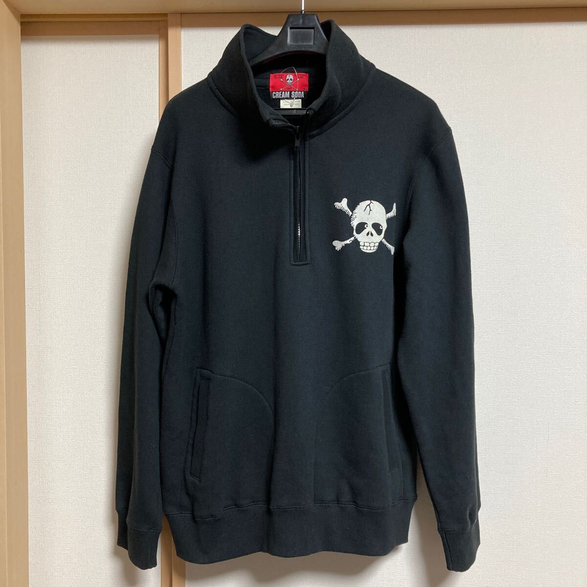 美品 希少 クリームソーダ 襟付きジップスウェット 50周年
