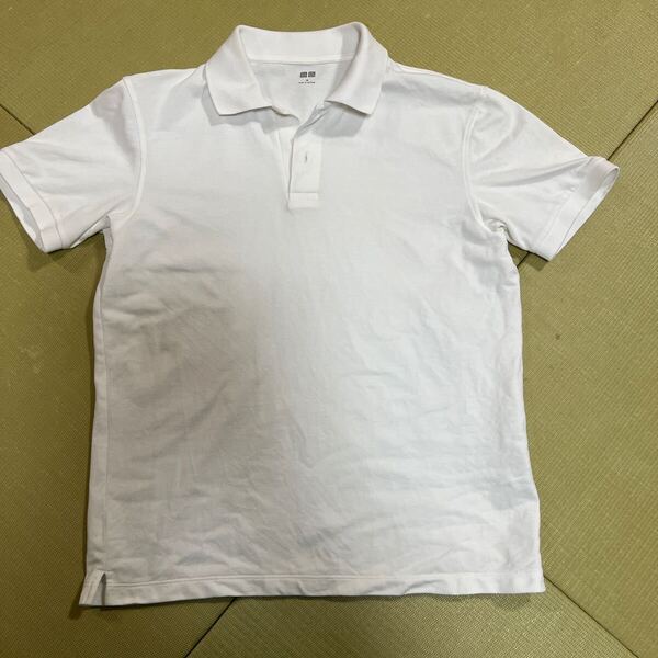 中古古着 半袖ポロシャツ ホワイト ユニクロ メンズ M