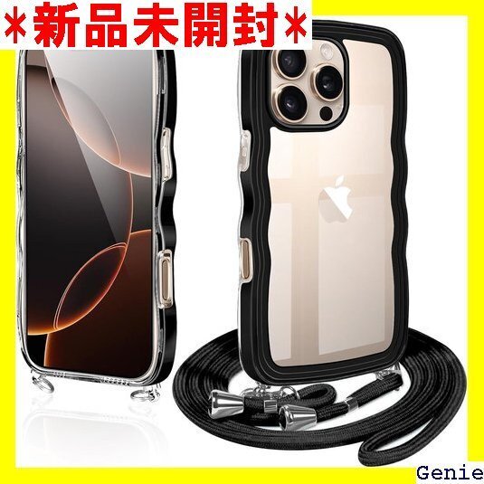 iPhone 16 Pro Max 用 ケース ショル け 創意 個性 可愛い かわいい 韓国 耐衝撃 ブラック 98