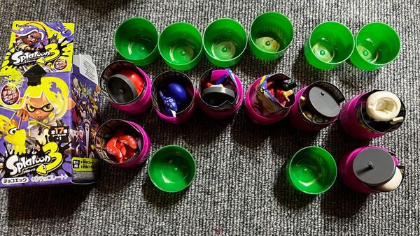 チョコエッグスプラトゥーン3 8個セット インクリングブルー イカリングイエロー ジャッジくん×2タコブルー タコレッド×2 フウカ