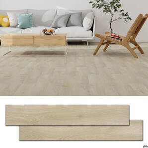 【撥水加工で水に強く、汚れも簡単に拭き取れてお手入れが楽】フロアタイル 木目調 16枚セット シール式 モダン スタイリッシュ