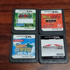 ト454 マリオカートDS ムシキング ドラゴンボールZ舞空烈戦 パワプロクンのDS甲子園 4本セット DS ソフトのみ ゲームソフト 動作未確認