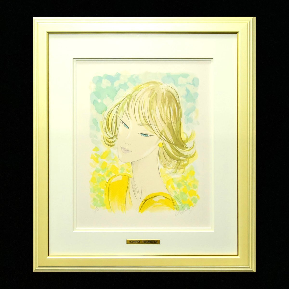 Yahoo!オークション -「鶴田一郎」(石版画、リトグラフ) (版画 Yahoo!オークション -「鶴田一郎」(石版画、リトグラフ) (版画