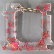 中古雑貨 クリアラメピンク 「パンのふくろをとめるヤツ カラビナ2」