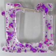 中古雑貨 クリアラメパープル 「パンのふくろをとめるヤツ カラビナ2」