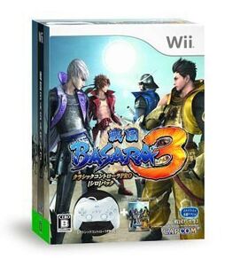 中古Wiiソフト 戦国BASARA3 BASARA 3クラシックコントローラPRO【シロ】パック