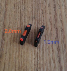 CHIAPPA RHINO CO2リボルバー『ライノ実銃純正集光サイト金属製』『フロントサイト』ファイバー1.0mmから2.0mmへ新品をカスタム