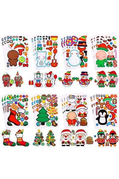 クリスマス シール ステッカー 8スタイル/24シート Xmas クリスマス飾り ギフトシール クリスマスツリー 防水