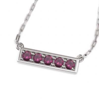 ペンダント ネックレス ルビー プレート プラチナ900 7月の誕生石 中サイズ ペンダント ネックレス プラチナ900 プレート ルビー 7月誕生石 小サイズ