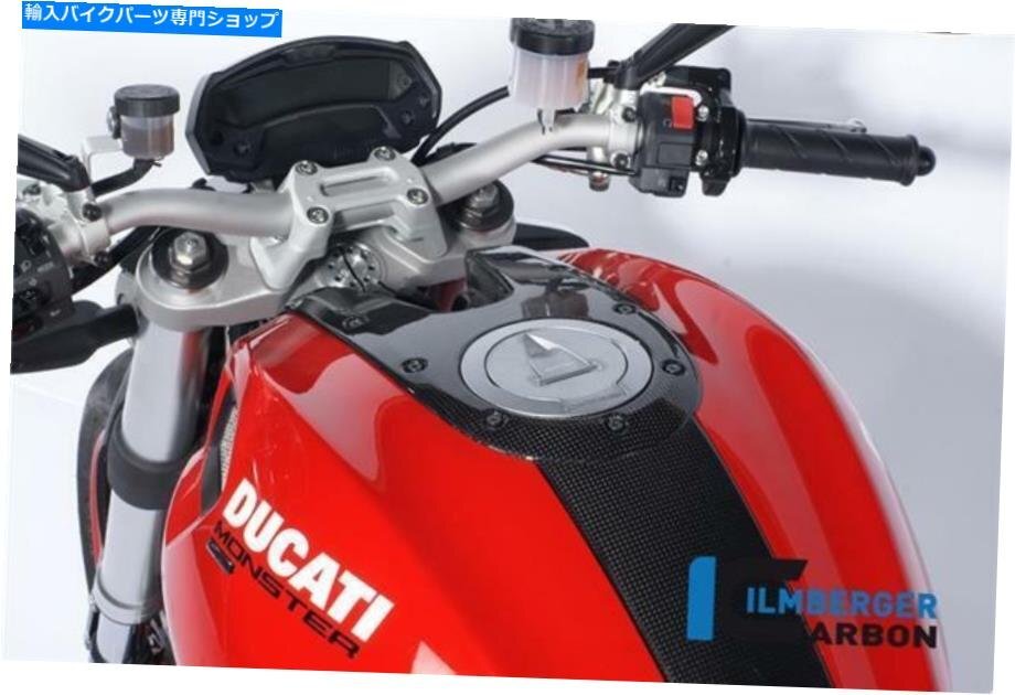 Ilmberger光沢カーボンファイバーフロントタンク燃料キャップパネルDucati Monster 1100 2009Ilmberger GLOSS Carbon Fibre Front Tank Fu
