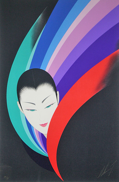 Yahoo!オークション -「鶴田一郎」(石版画、リトグラフ) (版画 Yahoo!オークション -「鶴田一郎」(石版画、リトグラフ) (版画