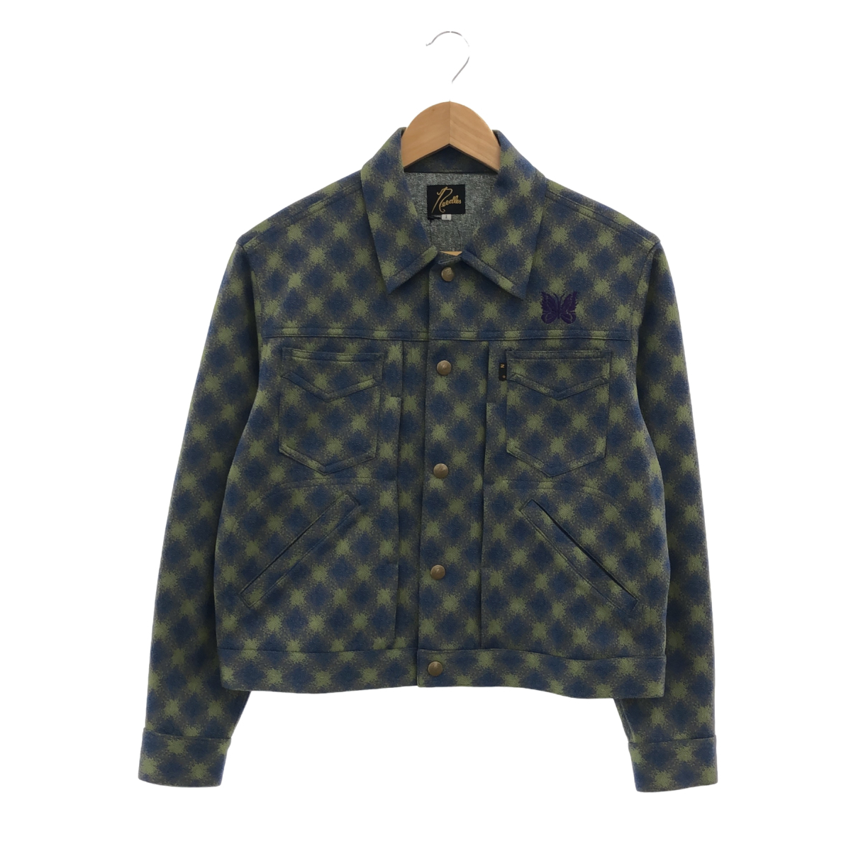 Needles ニードルズ 【lay2193R】 サイズ1 22AW Penny Jean Jacket Poly Jq. LQ220 定価27,500円 ジャッケット 総柄 レディース MR