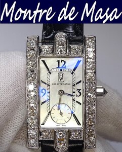 5554 первоклассный * женщина Harry * Winston *ave новый кварц *310LQW, оригинальный товар новый товар ремень, новый товар с отделкой * after dia * ракушка циферблат