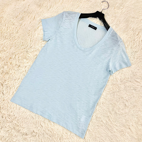 Theory セオリー カットソー Tシャツ 半袖 青 ブルー S 873
