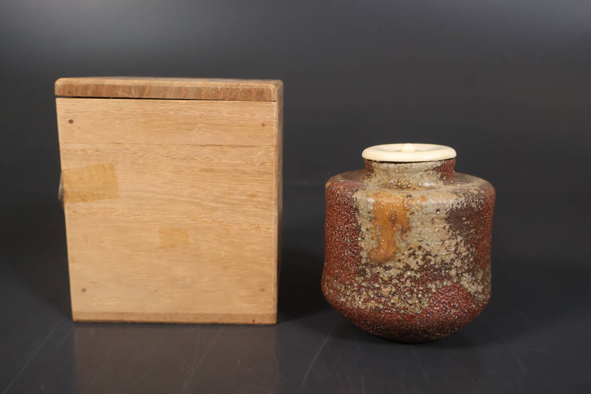 ♥信楽焼　茶入れ　在銘　茶道具　骨董品　信楽 Yahoo!オークション -「茶道具 茶入れ」(信楽) (日本の陶磁)の