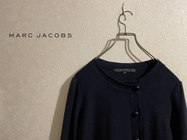 ◯ MARC JACOBS ラウンドネック ウール カーディガン / マークジェイコブス アンゴラ ブラック 黒 S Ladies #Sirchive