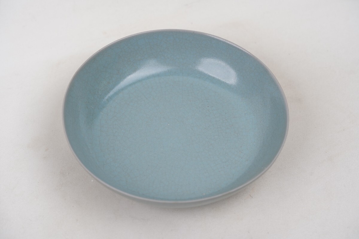 中国美術 宋 汝窯 青磁皿 青磁筆洗 幅18cm 箱付 中国古玩 c21112の通販 by 吉猫堂's shop｜ラクマ