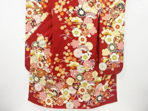 ys7184470; 宗sou 松竹梅に鼓模様刺繍振袖【着】