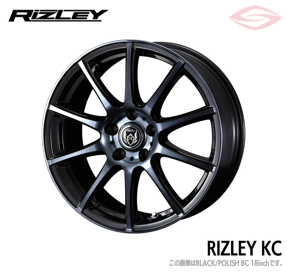 ライツレー KC アルミホイール 1本 17x7.0 +40 114.3 5H(ブラックポリッシュBC) / 17インチ RIZLEY KC 10,220円