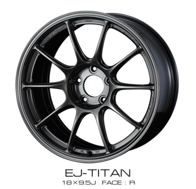 ウェッズスポーツ TC-105X アルミホイール 1本 18X9.0J 5H 114.3 +45 EJチタン (EJ-TITAN) / 18インチ WEDSSPORT TC-105X