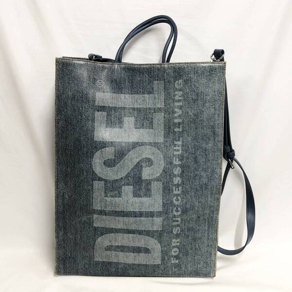 ○★新品未使用 DIESEL (ディーゼル) 2WAYトートバッグ X08919 ブルー★○