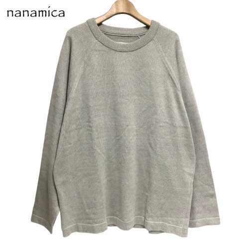 ○★新品未使用品 nanamica(ナナミカ) クルーネックニット M ライトグレー★○