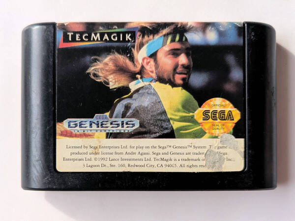 ANDRE AGASSI TENNIS アガシ・テニス 北米版 (箱説なし) ★ MD メガドライブ SEGA GENESIS
