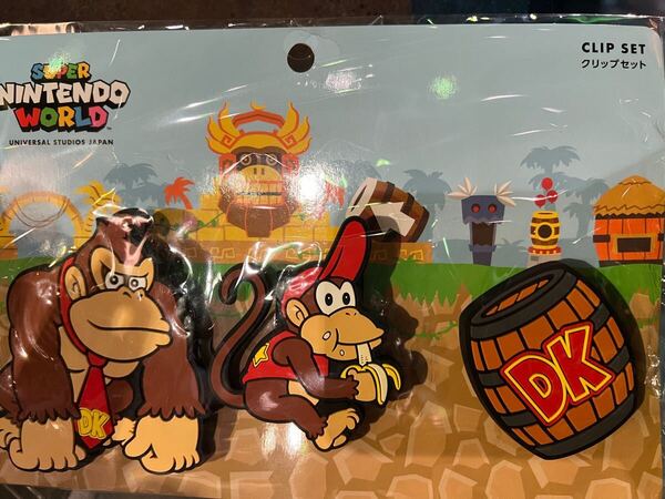 USJ 限定 ドンキーコング ディディーコング クリップセット ドンキーコングカントリー スーパーニンテンドーワールド マリオ