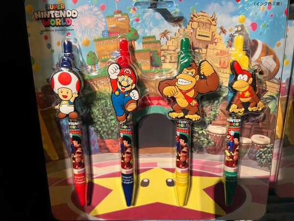 USJ 限定 スーパーニンテンドーワールド ボールペンセット ドンキーコングカントリー マリオ