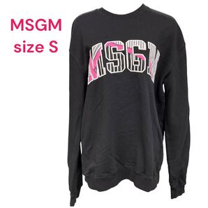 エムエスジイエム MSGM ロゴトレーナー スエット ブラック S ブラック