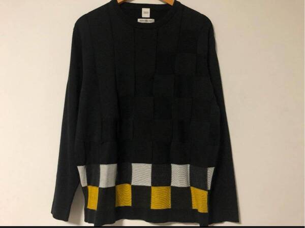 22SS タケオキクチ イントレチャート柄 ニット セーター 3 美品 TAKEO KIKUCHI Intrecciato Pattern Knit Sweater Size 3