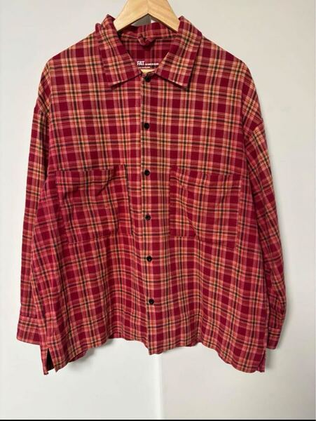 Journal Standard relume FAT チェックシャツ M レッド系 個性派 タータンチェック Journal Standard relume FAT Check Shirt M Red Unique