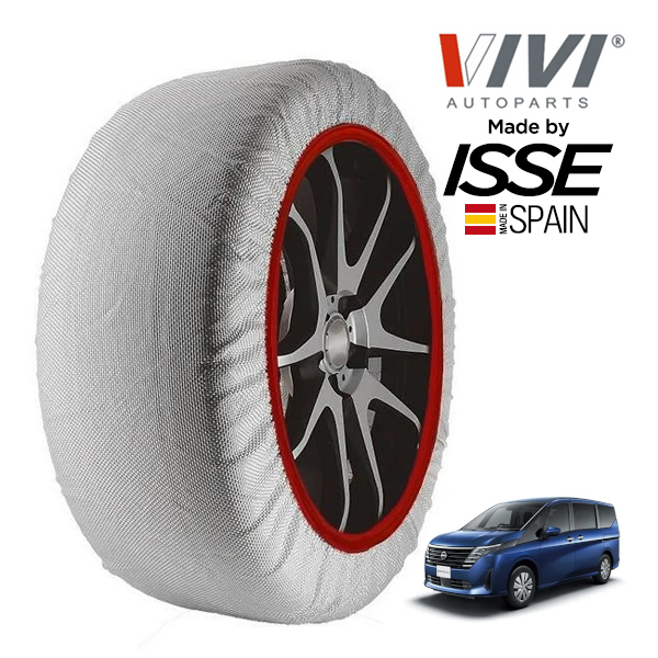 VIVI正規品 ISSE製造 SNOW SOCKS 日産 セレナ GC28 205/65R16 16インチ フロント スノーソックス 布製 タイヤ チェーン 非金属 スペイン製