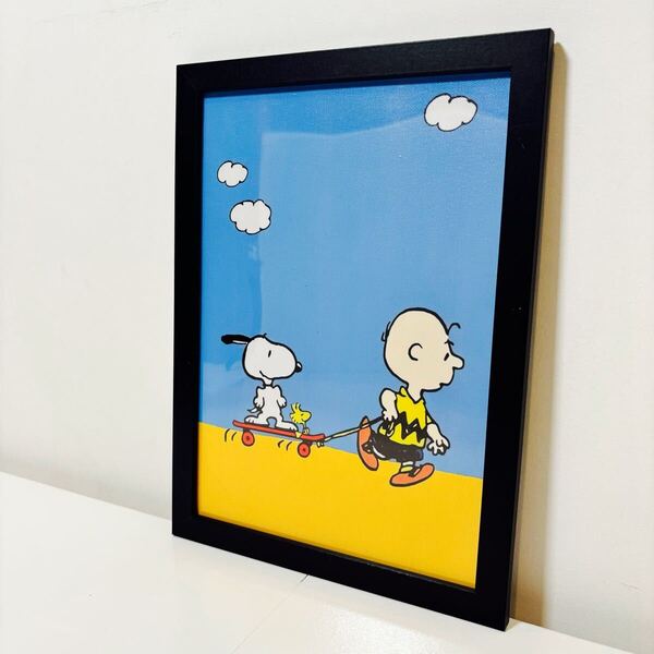 【黒額付きポスター】スヌーピー PEANUTS ピーナッツ 17 スケボー