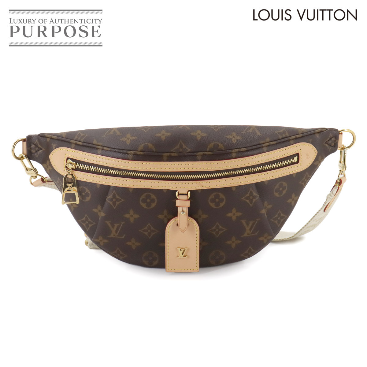 未使用 展示品 ルイ ヴィトン LOUIS VUITTON モノグラム ハイ ライズ ボディ バッグ ブラウン ゴールド 金具 M46784 RFID 90253133
